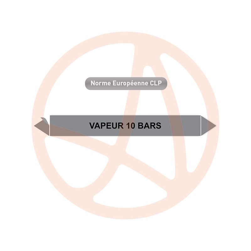 Marqueur de tuyauterie CLP Vapeur 10 bars
