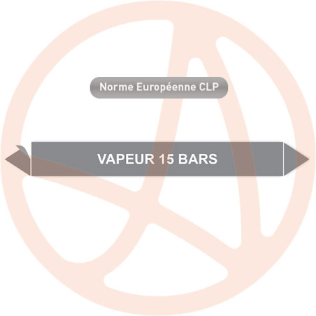 Marqueur de tuyauterie CLP Vapeur 15 bars