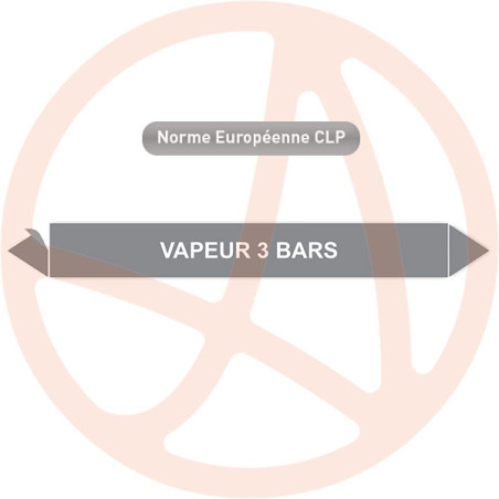 Marqueur de tuyauterie CLP Vapeur 3 bars