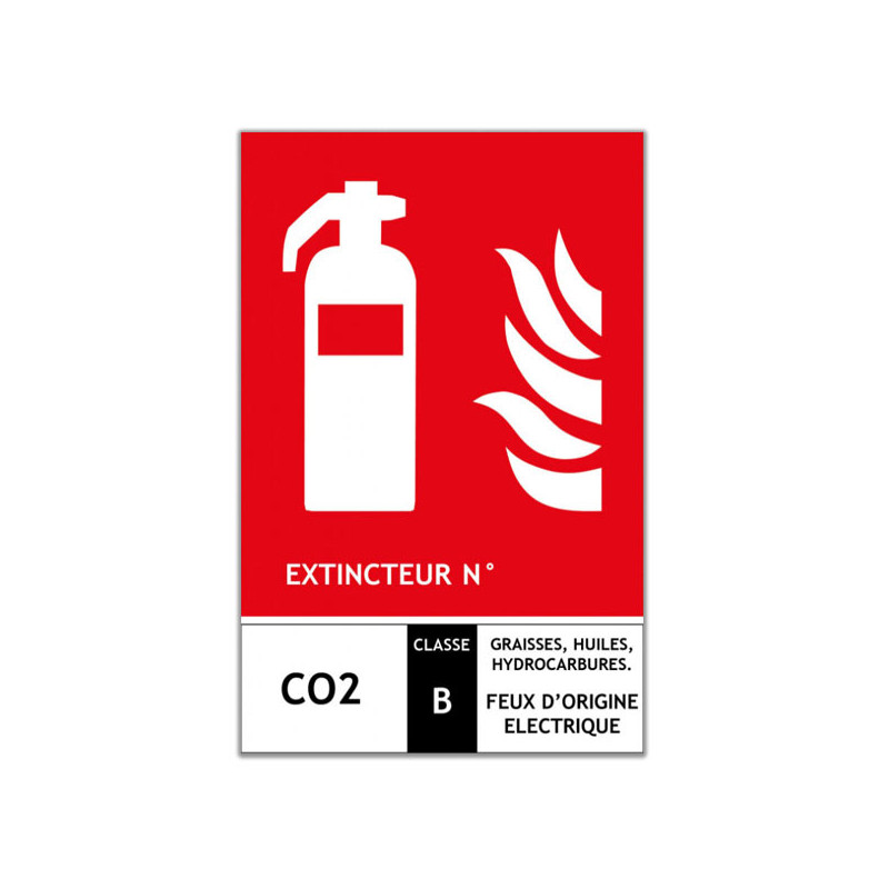 Signalétique Panneau Extincteur Classe B