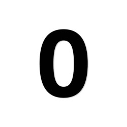 Chiffre découpé laser : 0