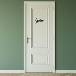 Mot découpé au laser : GARDIEN