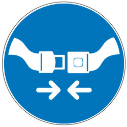 Pictogramme obligation  Attacher sa ceinture de sécurité