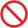 Pictogramme d'interdiction  Interdiction générale