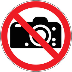 Pictogramme d'interdiction  Interdiction de photographier