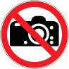 Pictogramme d'interdiction  Interdiction de photographier
