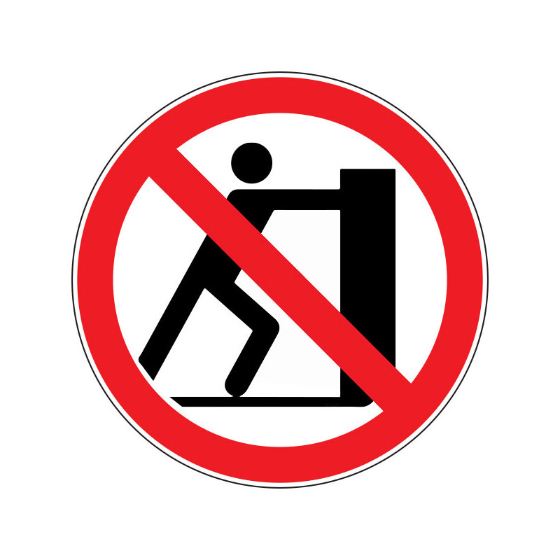 Pictogramme d'interdiction  Interdiction de pousser