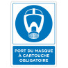 Panneau consigne  Port du masque à cartouche obligatoire