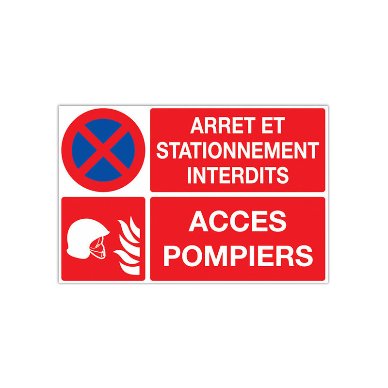 Panneau consigne  Signalement des voies pompiers