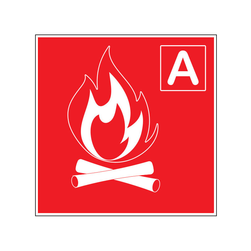Panneau consigne extincteur  Classe de feu A