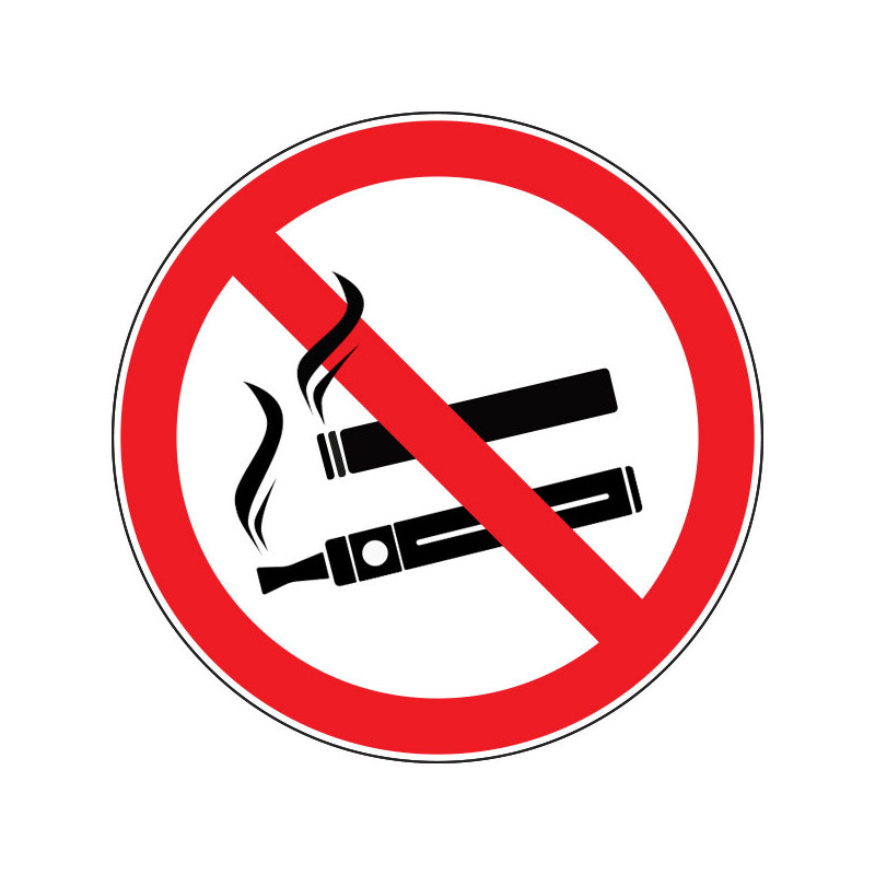 Pictogramme d'interdiction  Interdiction de fumer et vapoter