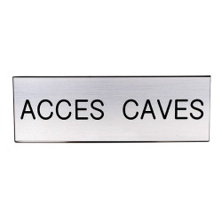 Plaque de porte  ACCES CAVES  Etiquette gravoply