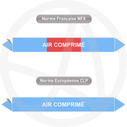 Repérage de tuyauterie Air comprimé reperage marqueur tuyauterie vinyle