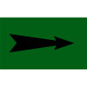 Repérage de tuyauterie Flèche - Vert / Noir fleche reperage marqueur tuyauterie vinyle