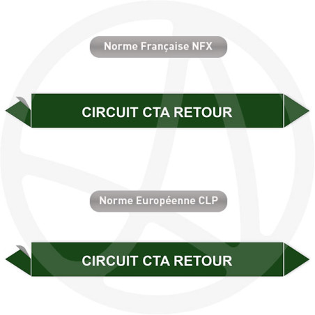 Repérage de tuyauterie Rejet reperage marqueur tuyauterie vinyle