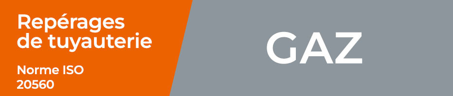 Marqueurs de tuyauterie, Norme iso 20560, Gaz
