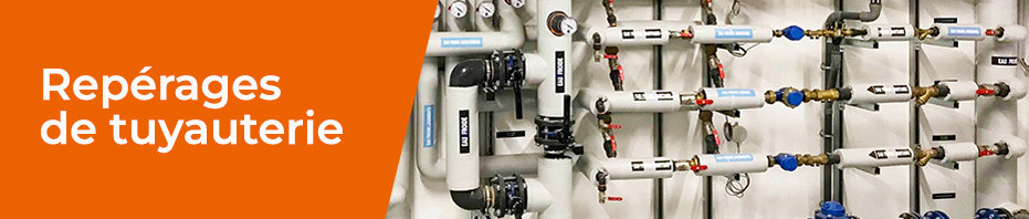 Repérages de tuyauterie : identification normalisée de vos tuyaux