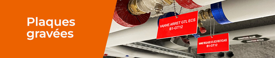 Plaques gravées au laser sur mesure : étiquettes, plaque ou jetons